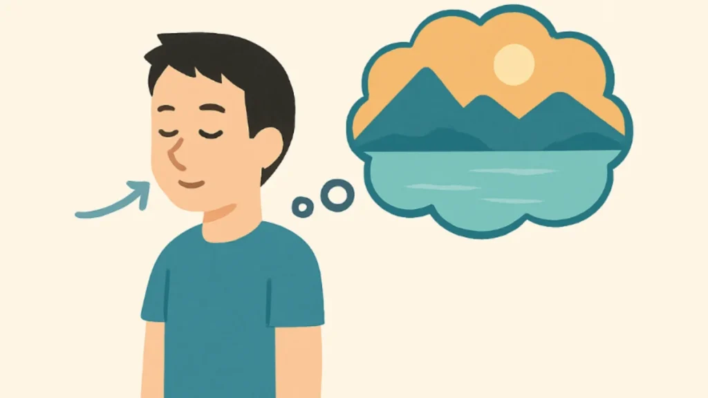 Visualization breathing technique for reducing stress